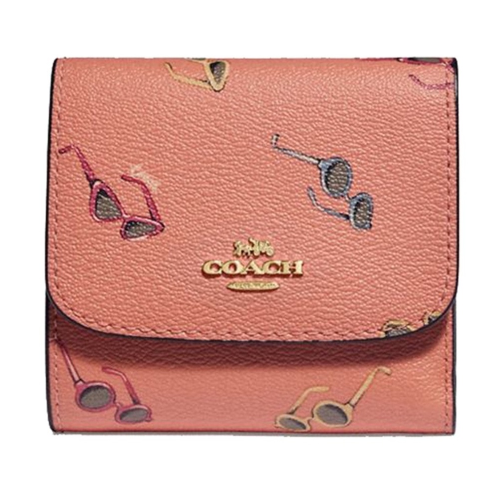 COACH NWT Small Wallet With Sunglasses Print